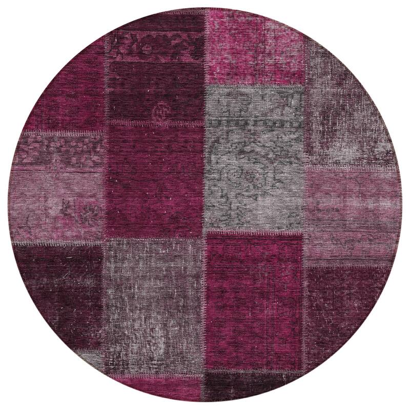 HomeRoots Patchwork Transitional Rectangle Outdoor Rug