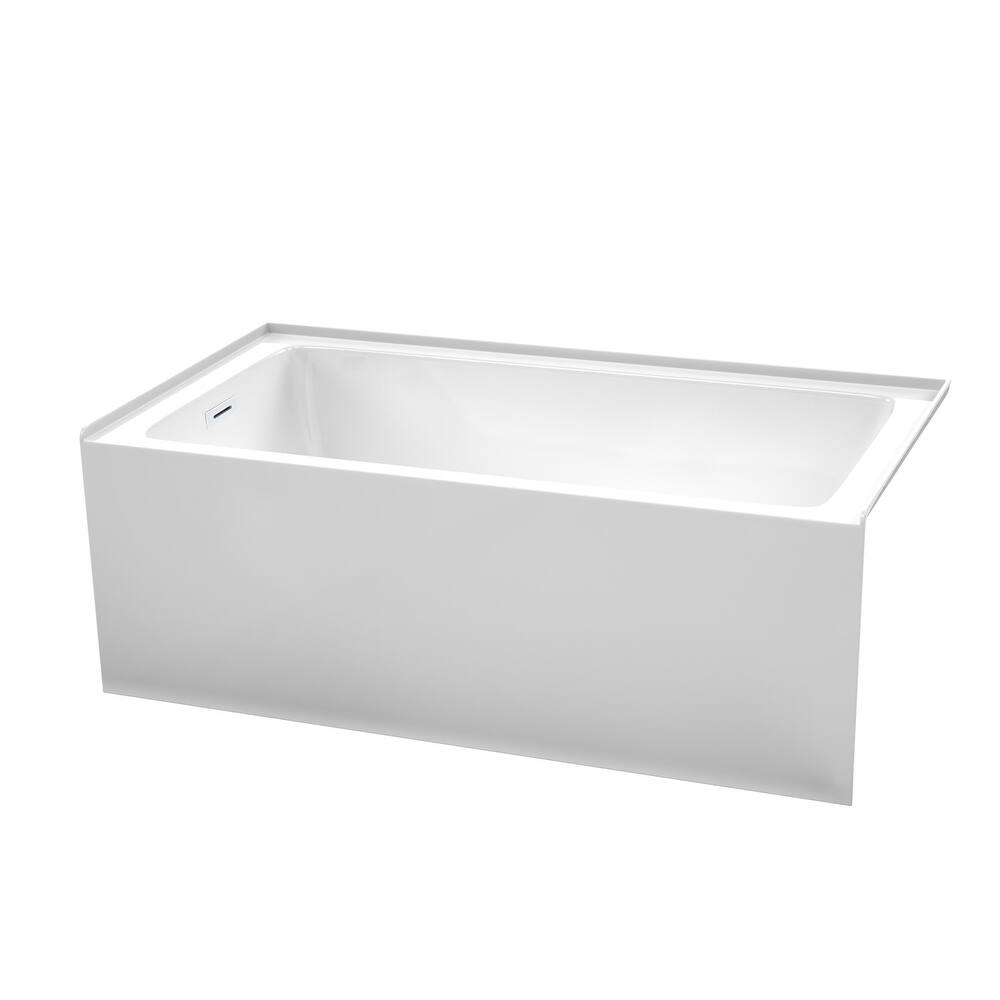 Wyndham Collection Grayley 60" Three Wall Alcove Acrylic Soaking Tub