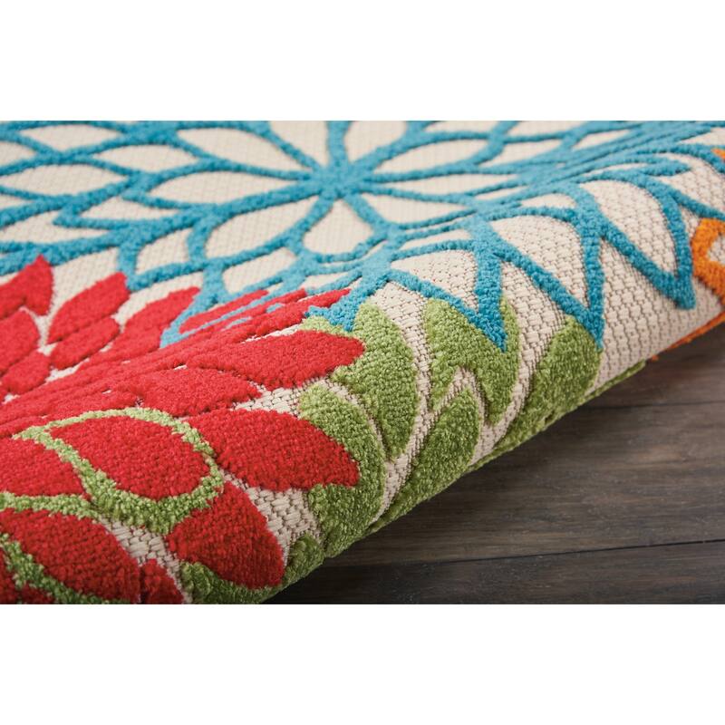 Nourison Aloha Floral Modern Indoor/Outdoor Area Rug