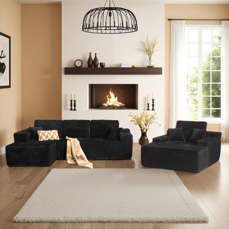 ​​OVIOS Modern Minimalist No-Assembly Living Room Set​