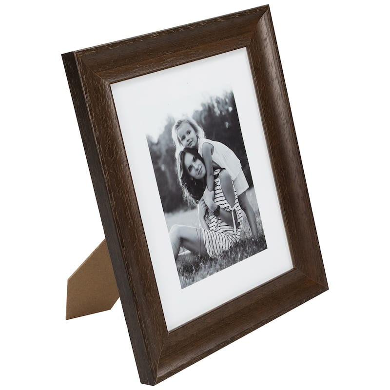 Wooden Picture Frames for 8" x 10" Photo - Dark Brown - Set of 2
