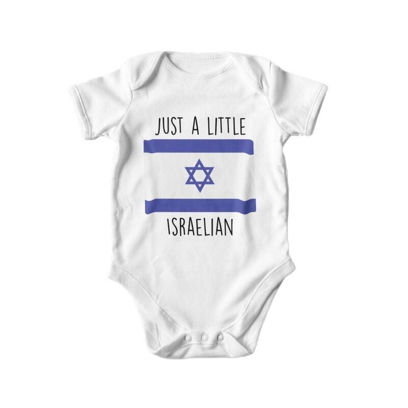 Israel - Baby Boy Girl Clothes Infant Bodysuit Funny Cute Newborn - Blue - 0-3M