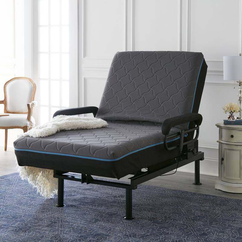 Adjustable Twin XL Bed with Lift Assist, Memory Foam Mattress, and Remote Control