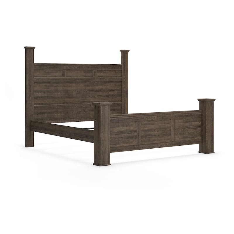 Juararo Dark Brown Poster Bed