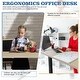 preview thumbnail 27 of 40, Futzca Height Adjustable Electric Standing Desk Sit Stand Computer Stand up Desk with Splice Board(White)