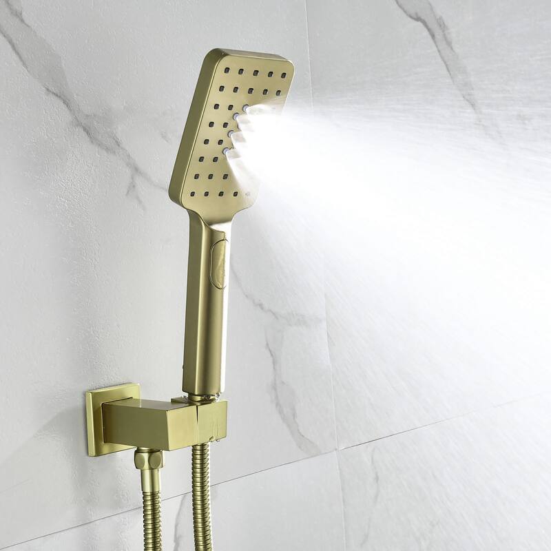 9-in Wall Mounted Shower System with Square Rain Shower Head