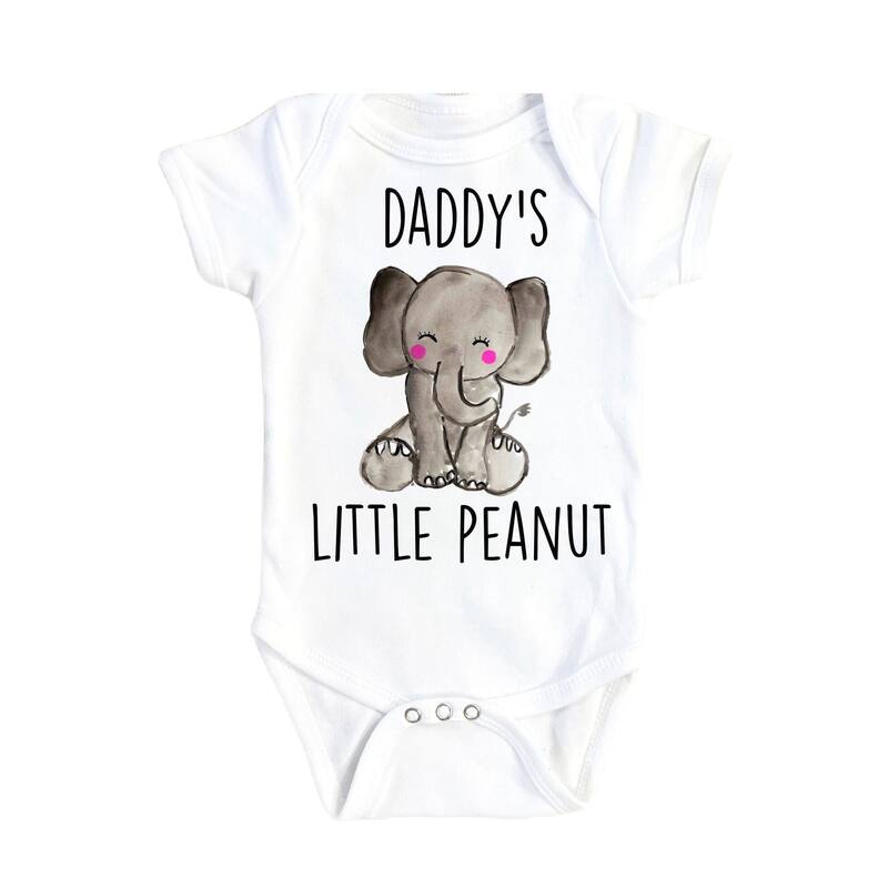 Elephant Daddy - Baby Boy Girl Clothes Infant Bodysuit Funny Cute Newborn - White - 3-6M