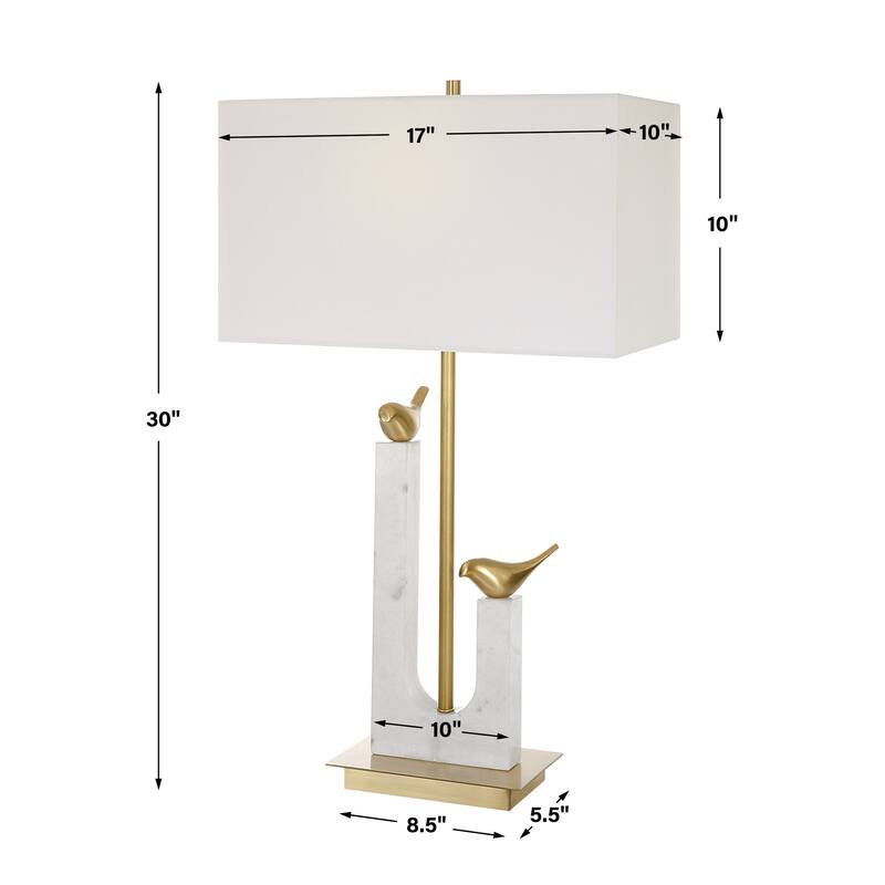 Uttermost Songbirds Table Lamp - 17 W X 30 H X 10 D (in)