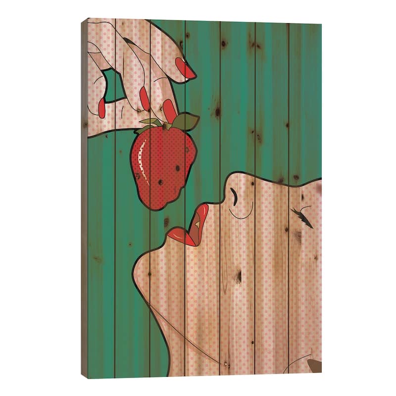 Passion Fruit Print On Wood by Mark Ashkenazi - Multi-Color - 40x26x1.5