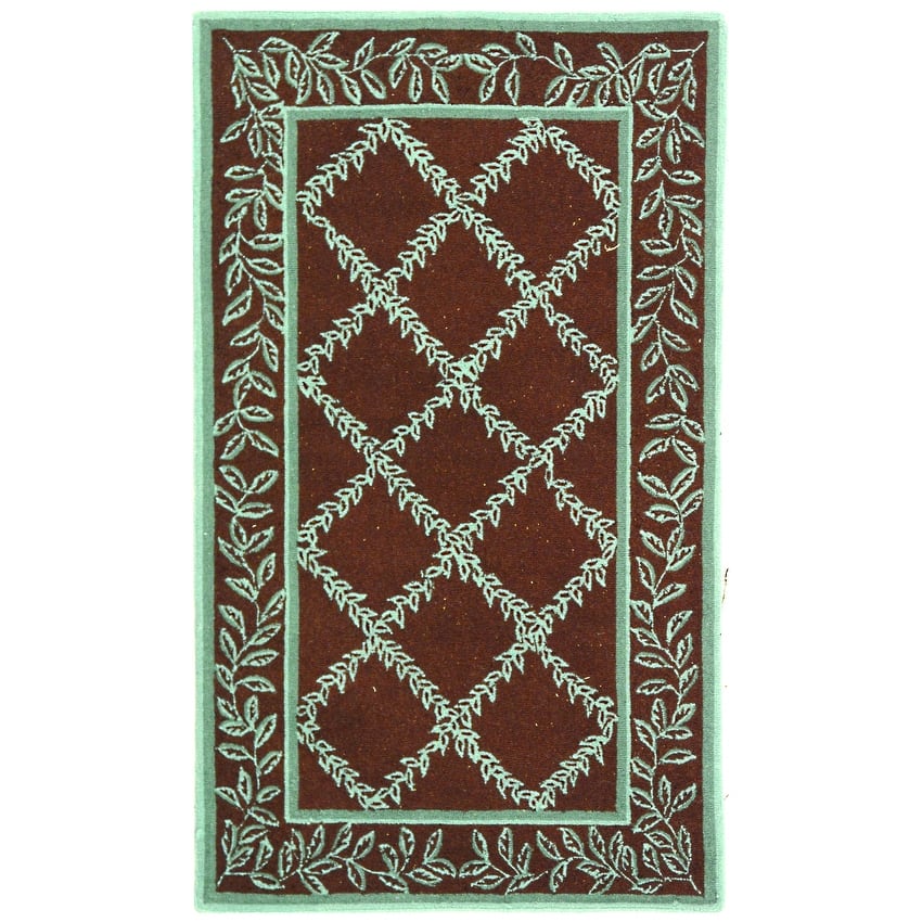 SAFAVIEH Handmade Chelsea Sunstripe Trellis French Country Wool Rug