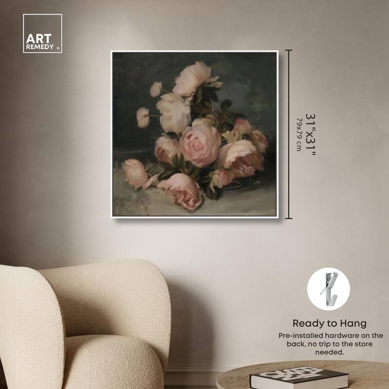 Roses in Shadow II Canvas by Art Remedy