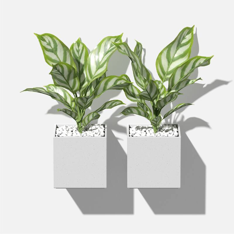 Geo Series Hanging Cube Plastic Planter