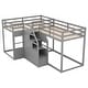 preview thumbnail 14 of 16, Metal Twin-over-Twin Bunk Bed with Guardrails, Separable into 2 Beds, Space-Saving