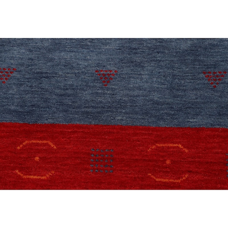 Gabbeh Oriental Area Rug Handmade Wool Carpet - 6'0"x 7'11"