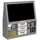 preview thumbnail 1 of 4, At-Home Artist Center – Deluxe Double-Sided Easel & Storage Unit Grey