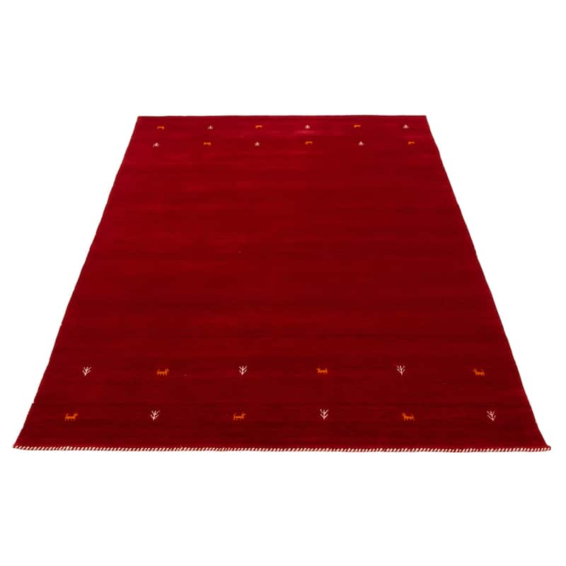 Kashkuli Gabbeh Red Rug 7'11" x 10'10" - 7'11 x 10'10