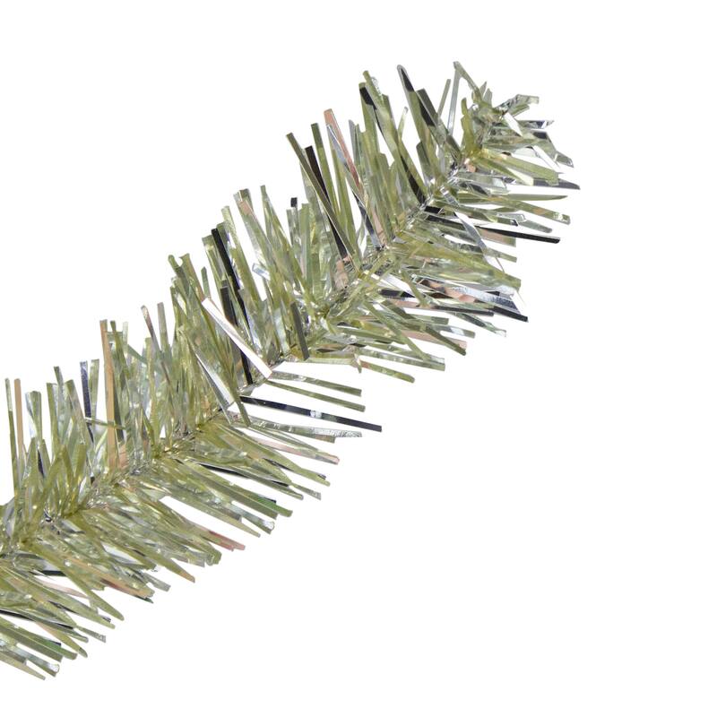 9' Metallic Platinum Artificial Tinsel Christmas Tree - Unlit - 9 Foot