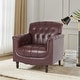 preview thumbnail 31 of 72, Tufted Accent Chair Vegan Leather Armchair for Living Room