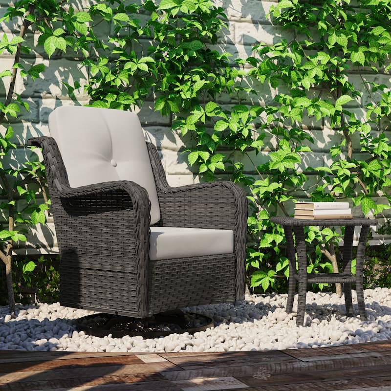 Outdoor Swivel Rocker Patio Rattan Chair