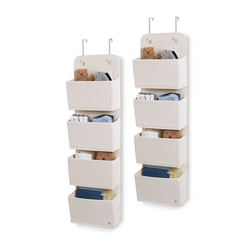 2-Pack Over the Door Storage Organizer with 4 Pockets