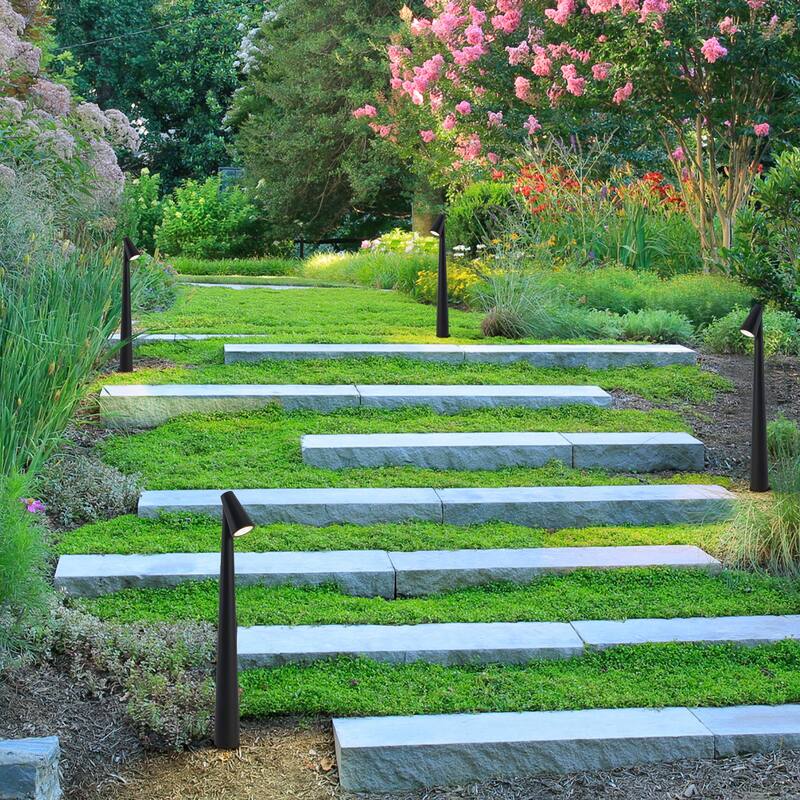 C Cattleya Low-Voltage Matte Black Aluminum 3000K LED Outdoor Path Light