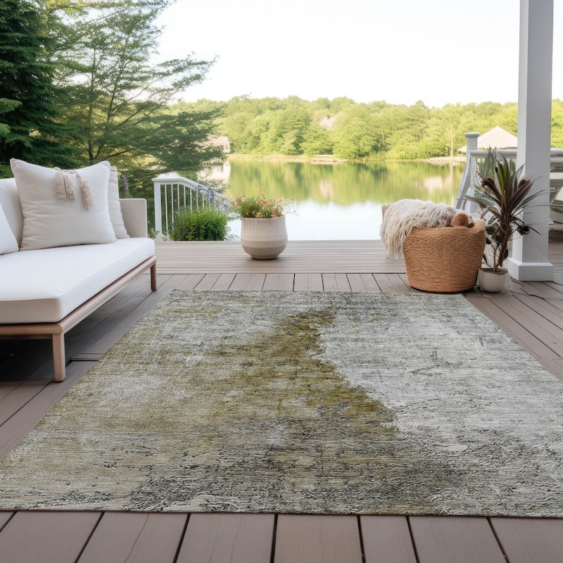Machine Washable Indoor/ Outdoor Chantille Modern Impressions Rug