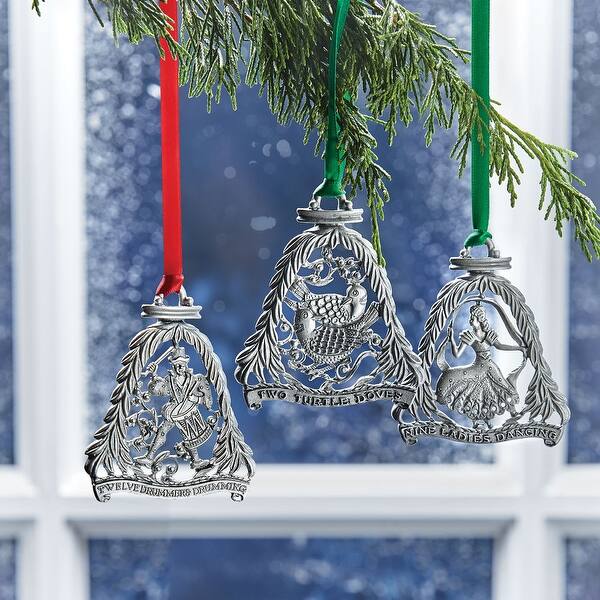 Shop Art Metal 12 Days Of Christmas Ornaments Set Silver Finish