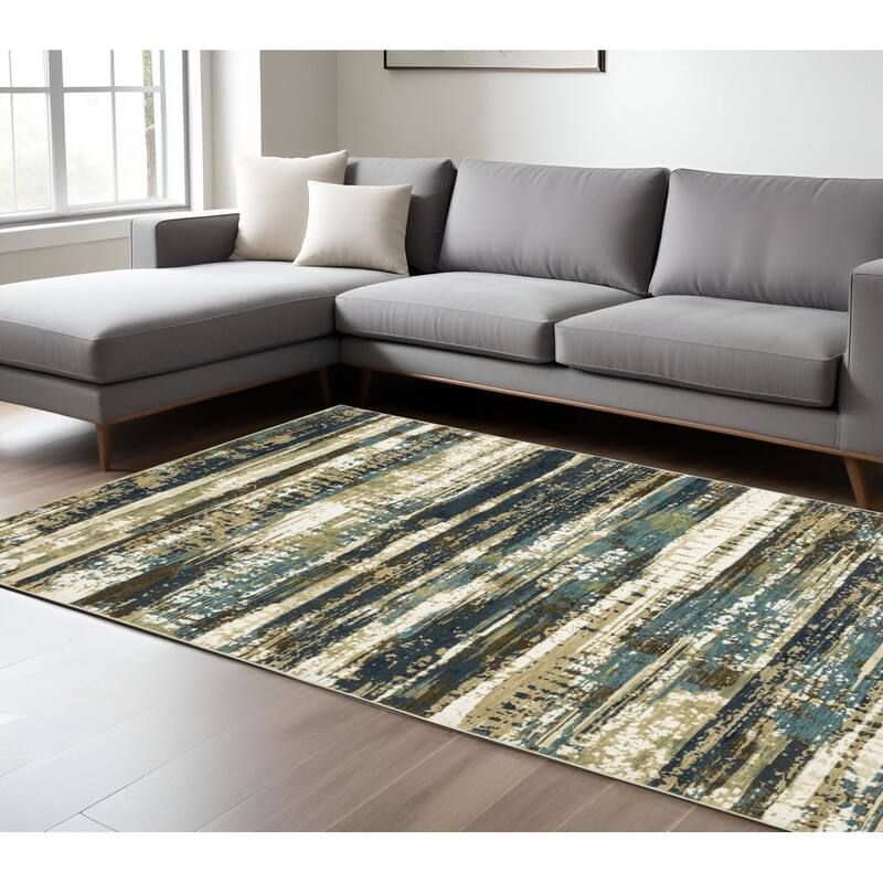 HomeRootsAbstract Modern Rectangle Area Rug - 116.54' X '78.74' X '0.39