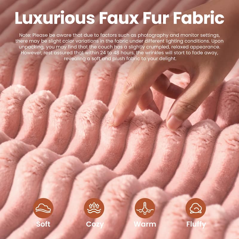 ​​OVIOS Lazy Chaise Lounge Sofa with Ottoman​