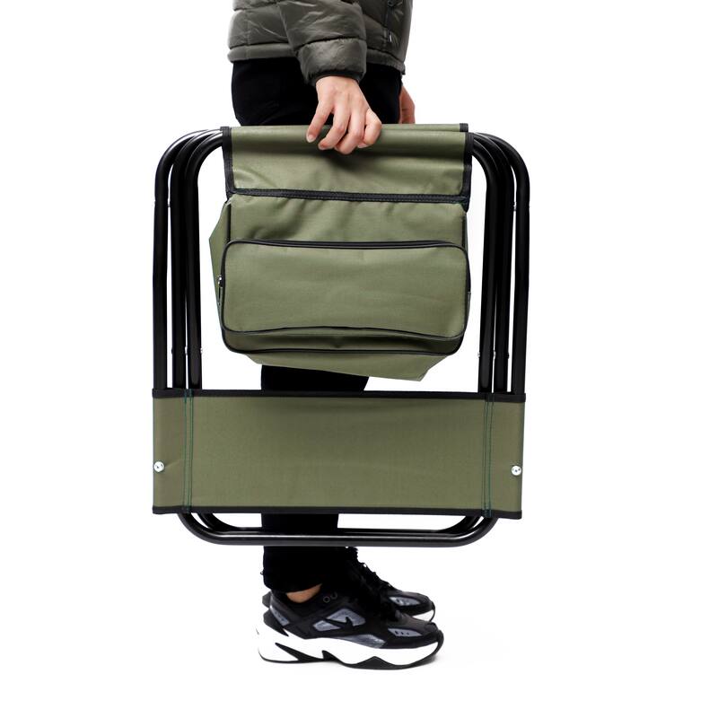 4-piece Folding Outdoor Chair with Storage Bag, Portable Chair for indoor, Outdoor Camping, Picnics and Fishing,Green