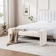 preview thumbnail 7 of 60, Boucle Bedroom Bench with Channel Tufted Modern Entryway Bench Window Bench End of Bed Bench