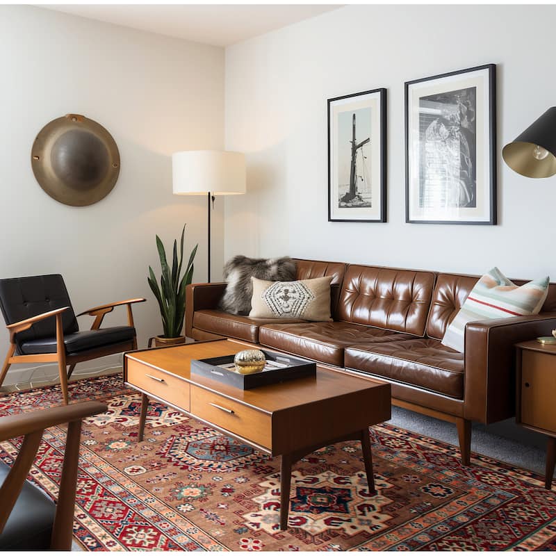 ECARPETGALLERY Hand-knotted Uzbek Ghazni Brown Wool Rug - 5'2 x 6'9