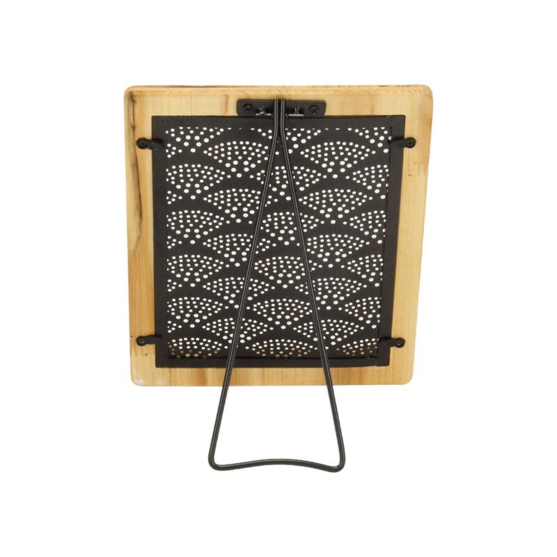 Merridew Brown Wood Framed Metal Earring Hanging Table Easel