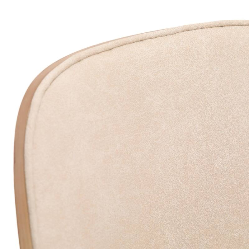 Dining Chair with Upholstered Seat Side Chair with MDF Wood Frame in Steel Set of 4