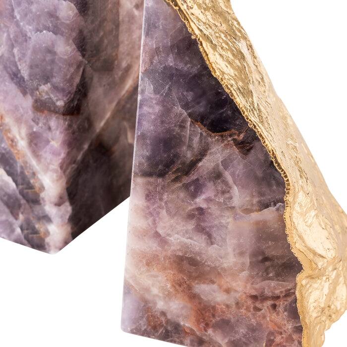 Dazzle Amethyst Bookends - Set of 2 - Purple