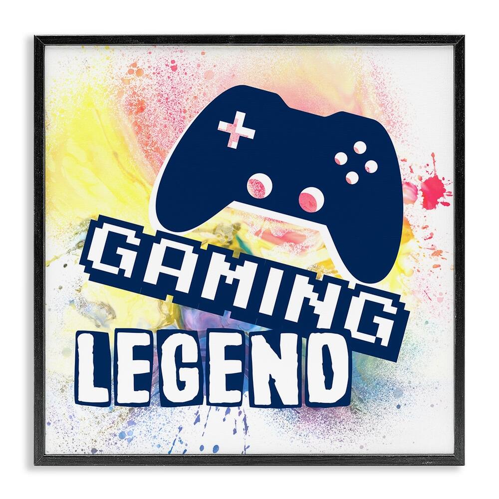 Stupell Gaming Legend Modern Splatter Framed Giclee Art Design By Marcus Prime