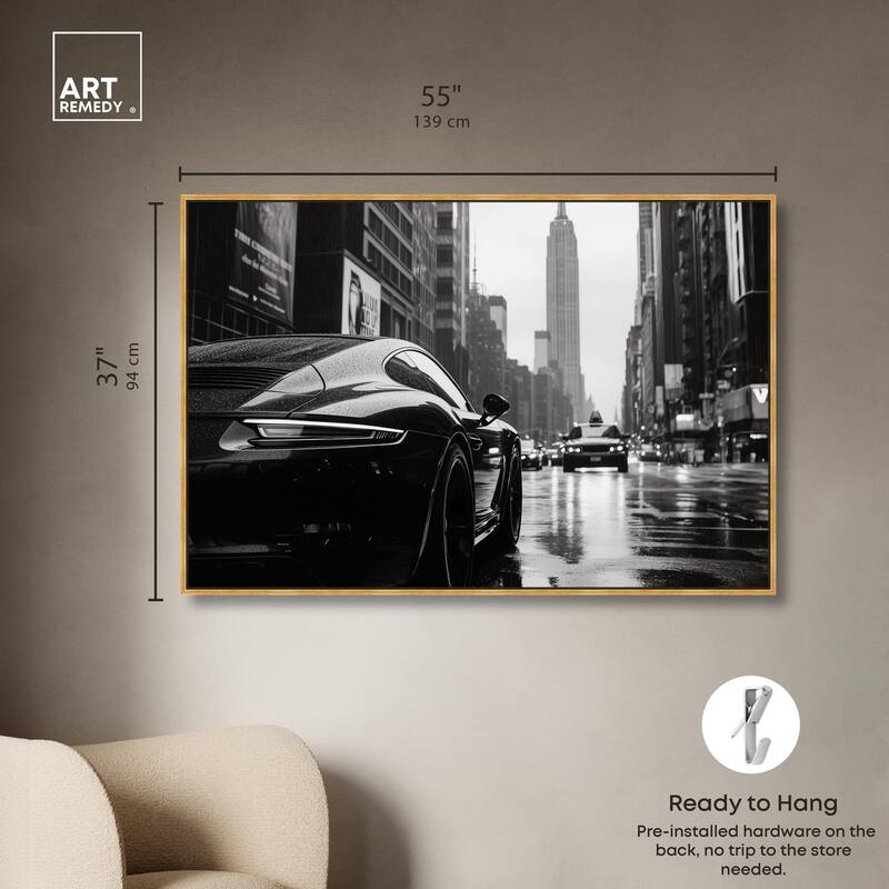 Rainy Day New York Canvas by Art Remedy