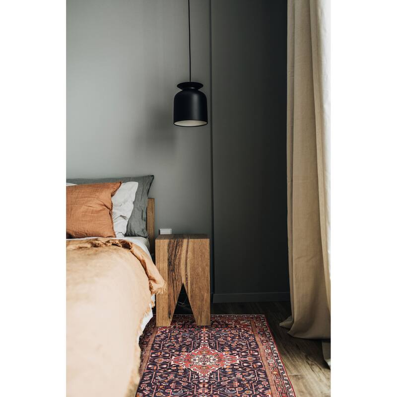 ECARPETGALLERY Hand-knotted Andelz Dark Navy Wool Rug - 4'6 x 8'10