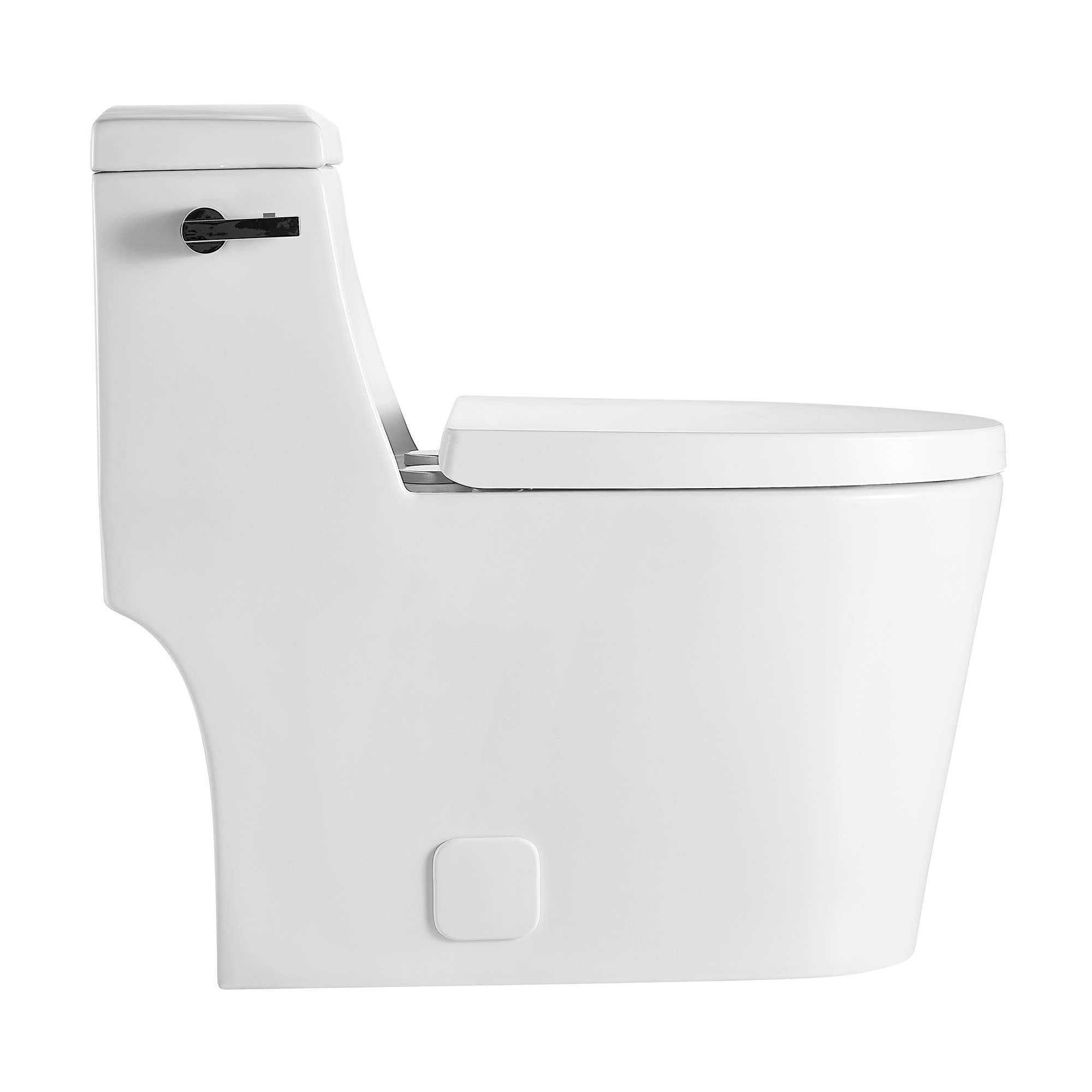 Modern White Round Ceramic Toilet 1.28 GPF Toilet 360 Vortex Flush Technology and Left Joystick White Toilet One Piece Modern White Round Ceramic Toilet 1.28 GPF Toilet 360 Vortex Flush Technology and Left Joystick White Toilet One Piece