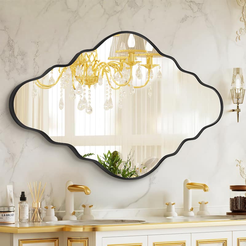 Scalloped Wall Mirror Irregular Decorative Wall Mirror
