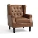 preview thumbnail 65 of 76, Button-Tufted Accent Chair Wingback Armchair - 38"H