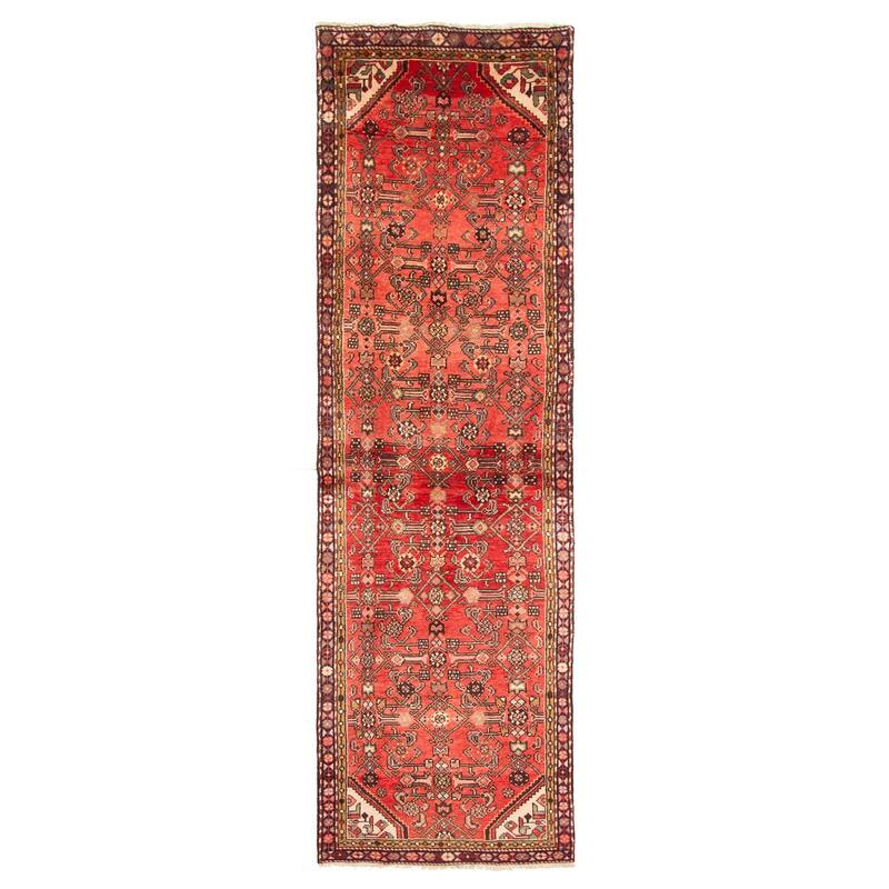 ECARPETGALLERY Hand-knotted Andelz Red Wool Rug - 2'9 x 9'5