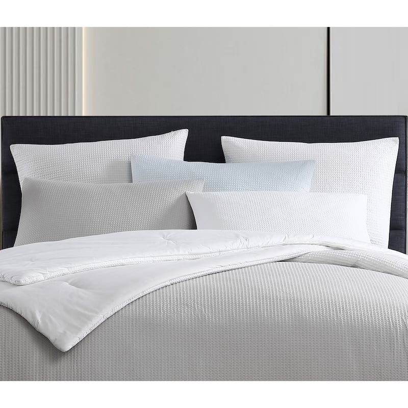 Vera Wang Waffle Pique Cotton Duvet Cover Set