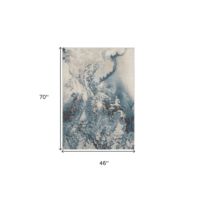 Power Loomed Abstract Modern Stain Resistant Area Rug