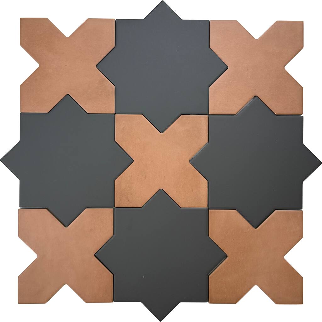 Seville 7" Star with 5" Cross Matte Porcelain Wall and Floor Tile (10.62 sq ft/case) - 68 Pack