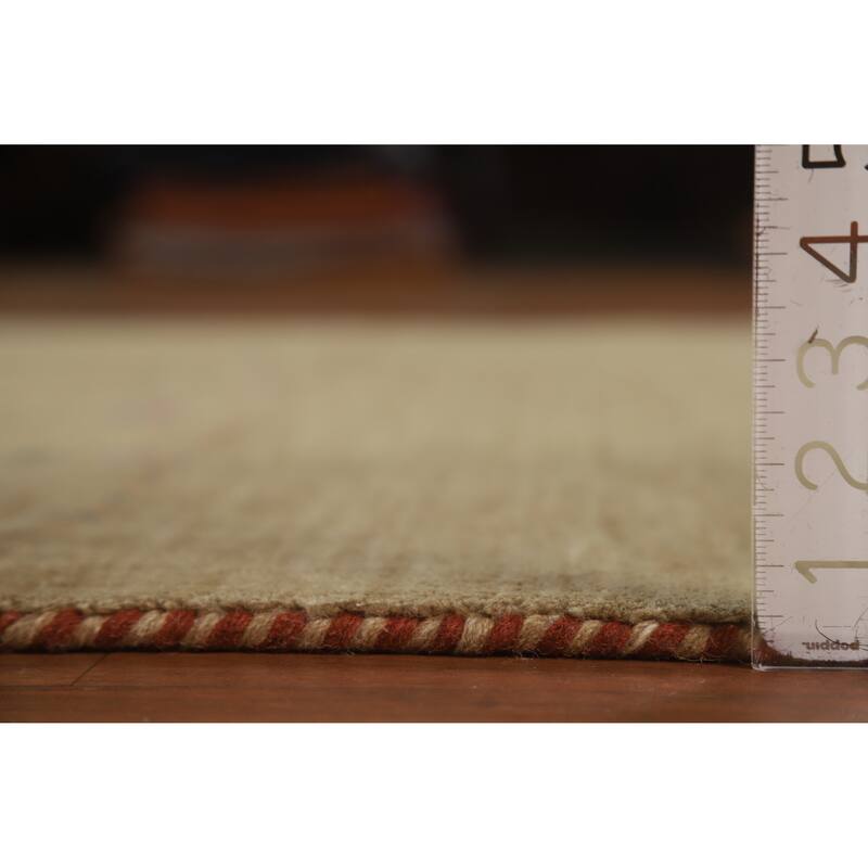 Hand Knotted Oriental 100% Wool Carpet Tribal Animal Pictorial Brown Gabbeh Area Rug - 7' 9'' X 4' 10''