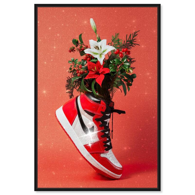 Holiday Sneaker Canvas by Art Remedy - Black - 10" x 15"