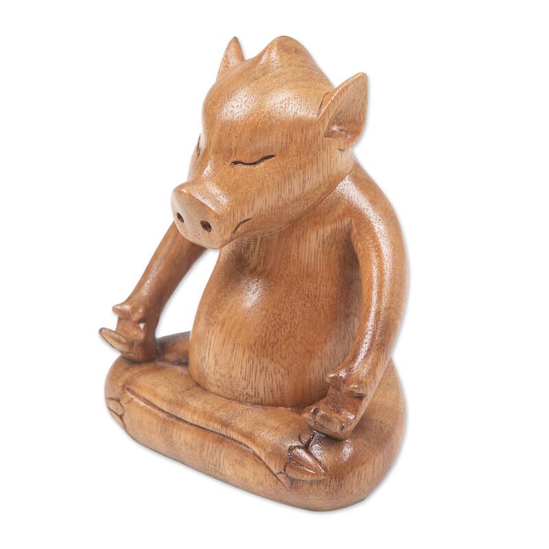 Novica Handmade Gentle Master Wood Statuette