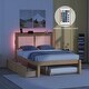 preview thumbnail 24 of 58, Versatile Pull-Out Bed,Full Size Elegant Bed Frame with Rattan Headboard and Sockets