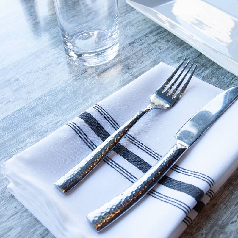 Arkwright Home 18x22 Inch Striped Bistro Napkins - Pack of 12